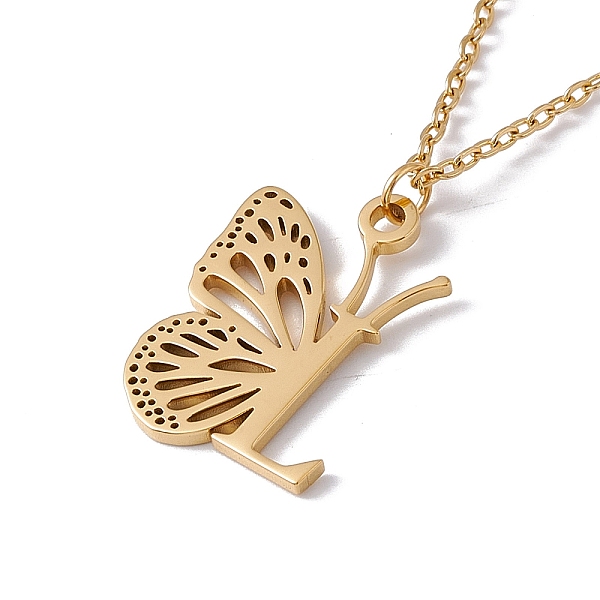 PandaHall Initial Letter with Butterfly Pendant Necklace, Golden 304 Stainless Steel Jewelry for Women, Letter.L, Pendant: 22x17x1mm, 15.55...
PandaHall Initial Letter with Butterfly Pendant Necklace, Golden 304 Stainless Steel Jewelry for Women, Letter.L, Pendant: 22x17x1mm, 15.55...