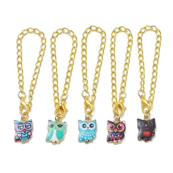 PandaHall Owl Alloy Pendants Decorations, with Iron Twisted Chains Curb Chains and Zinc Alloy Lobster Claw Clasps, Mixed Color, 128mm Alloy..., Multicolor
PandaHall Owl Alloy Pendants Decorations, with Iron Twisted Chains Curb Chains and Zinc Alloy Lobster Claw Clasps, Mixed Color, 128mm Alloy..., Multicolor