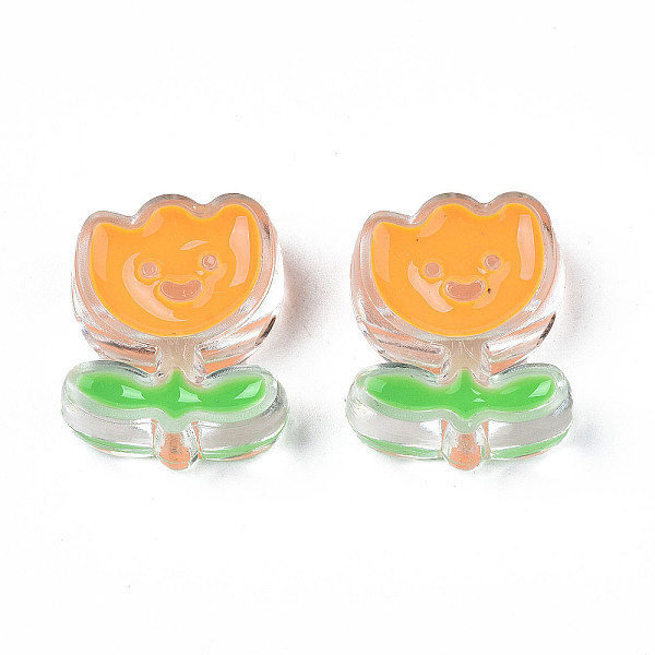 PandaHall Transparent Acrylic Beads, with Enamel, Flower with Smiling Face, Orange, 25x20x9mm, Hole: 3mm Acrylic Flower Orange
PandaHall Transparent Acrylic Beads, with Enamel, Flower with Smiling Face, Orange, 25x20x9mm, Hole: 3mm Acrylic Flower Orange