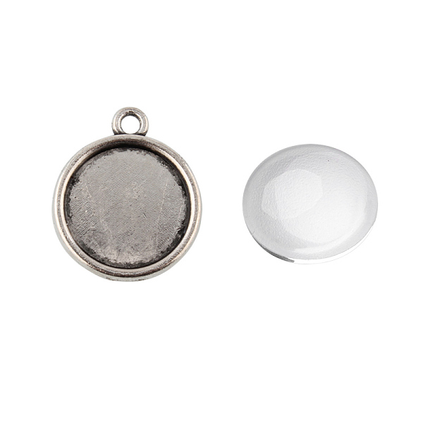 PandaHall Pendant Making Sets, with Alloy Pendant Cabochon Settings and Glass Cabochons, Flat Round, Antique Silver, Tray: 14mm, 20x17x2mm...
PandaHall Pendant Making Sets, with Alloy Pendant Cabochon Settings and Glass Cabochons, Flat Round, Antique Silver, Tray: 14mm, 20x17x2mm...