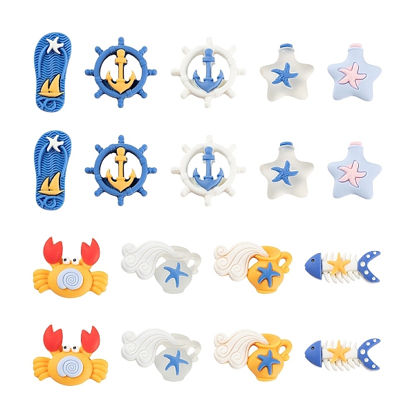 PandaHall 54Pcs 9 Style Resin Cabochons, Ocean Theme, Slippers & Crab & Fishbone & Bottle & Helm & Wishing Bottle, Mixed Color..., Multicolor
PandaHall 54Pcs 9 Style Resin Cabochons, Ocean Theme, Slippers & Crab & Fishbone & Bottle & Helm & Wishing Bottle, Mixed Color..., Multicolor