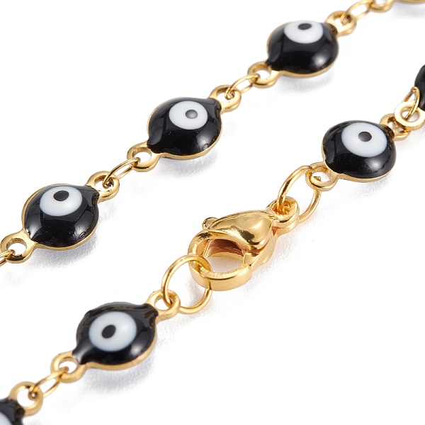PandaHall 304 Stainless Steel Jewelry Sets, Link Bracelets & Necklaces, with Enamel, Evil Eye, Black, 17-3/4 inch(45cm), 7-7/8 inch(20cm)...
PandaHall 304 Stainless Steel Jewelry Sets, Link Bracelets & Necklaces, with Enamel, Evil Eye, Black, 17-3/4 inch(45cm), 7-7/8 inch(20cm)...