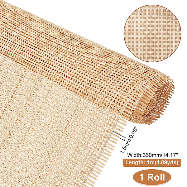 PandaHall Rattan Net, Wicker Webbing Roll, Weaving Material, for DIY Furniture Knitting Craft, Repairing, Square Pattern, 36x0.15cm, 1m/roll...
PandaHall Rattan Net, Wicker Webbing Roll, Weaving Material, for DIY Furniture Knitting Craft, Repairing, Square Pattern, 36x0.15cm, 1m/roll...