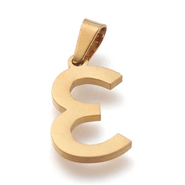 PandaHall 304 Stainless Steel Pendants, Greek Alphabet, Letter.E, 17x10x1mm, Hole: 3x5.5mm 304 Stainless Steel Letter E
PandaHall 304 Stainless Steel Pendants, Greek Alphabet, Letter.E, 17x10x1mm, Hole: 3x5.5mm 304 Stainless Steel Letter E