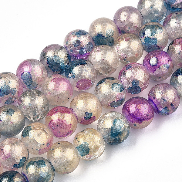 PandaHall Baking Painted Crackle Glass Bead Strands, with Gold Powder, Round, Marine Blue, 8mm, Hole: 1.2mm, about 103pcs/strand...
PandaHall Baking Painted Crackle Glass Bead Strands, with Gold Powder, Round, Marine Blue, 8mm, Hole: 1.2mm, about 103pcs/strand...