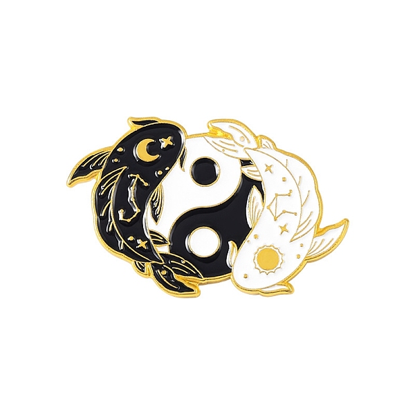 PandaHall Yin-yang Taichi Black White Animal Lover Enamel Pins, Golden Alloy Brooches for Valentine's Day, Fish, 33x17mm Alloy+Enamel Fish
PandaHall Yin-yang Taichi Black White Animal Lover Enamel Pins, Golden Alloy Brooches for Valentine's Day, Fish, 33x17mm Alloy+Enamel Fish