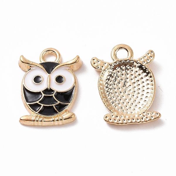 PandaHall Alloy Enamel Pendants, Owl Charm, Golden, Black, 16.5x12x2.5mm, Hole: 1.6mm Alloy+Enamel Owl Black
PandaHall Alloy Enamel Pendants, Owl Charm, Golden, Black, 16.5x12x2.5mm, Hole: 1.6mm Alloy+Enamel Owl Black
