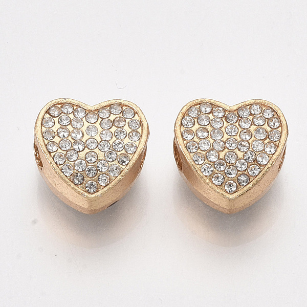 PandaHall Golden Plated Alloy European Beads, with Rhinestones, Large Hole Beads, Heart, Crystal, 11.5x11.5x6.5mm, Hole: 4.5mm..., Clear
PandaHall Golden Plated Alloy European Beads, with Rhinestones, Large Hole Beads, Heart, Crystal, 11.5x11.5x6.5mm, Hole: 4.5mm..., Clear