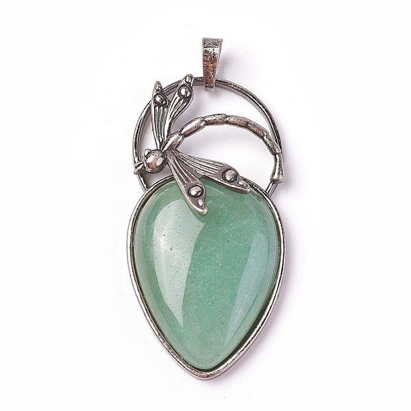 PandaHall Natural Green Aventurine Pendants, with Brass Findings, teardrop, Antique Silver, 52~53x27x10~11mm, Hole: 8x5mm Green Aventurine...
PandaHall Natural Green Aventurine Pendants, with Brass Findings, teardrop, Antique Silver, 52~53x27x10~11mm, Hole: 8x5mm Green Aventurine...