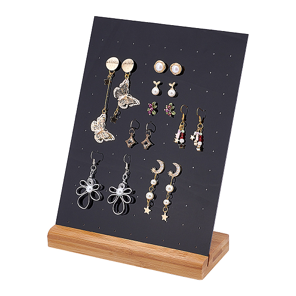 PandaHall Acrylic 70 Holes Earring Display Stands, with Bamboo Chassis, Rectangle, Black, 18x6x24cm Acrylic Black
PandaHall Acrylic 70 Holes Earring Display Stands, with Bamboo Chassis, Rectangle, Black, 18x6x24cm Acrylic Black