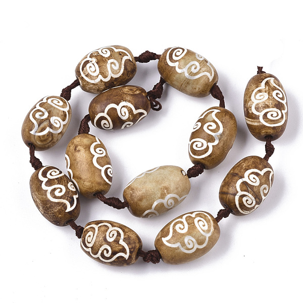 PandaHall Tibetan Style dZi Beads Strands, Natural Agate Beads, Dyed & Heated, Oval, Auspicious Cloud Pattern, 14~16x21~23mm, Hole: 2.2mm..., Brown
PandaHall Tibetan Style dZi Beads Strands, Natural Agate Beads, Dyed & Heated, Oval, Auspicious Cloud Pattern, 14~16x21~23mm, Hole: 2.2mm..., Brown