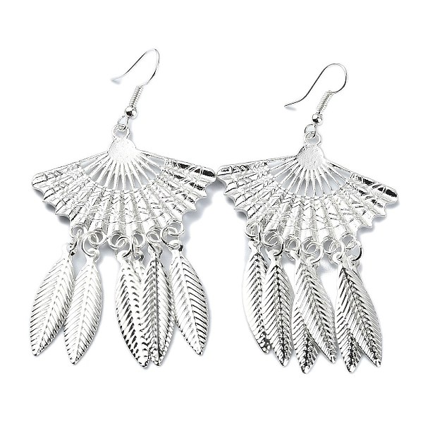 PandaHall Silver Alloy Chandelier Earrings, Bohemia Long Drop Earrings, Fan, 71x38.5mm Alloy Fan
PandaHall Silver Alloy Chandelier Earrings, Bohemia Long Drop Earrings, Fan, 71x38.5mm Alloy Fan