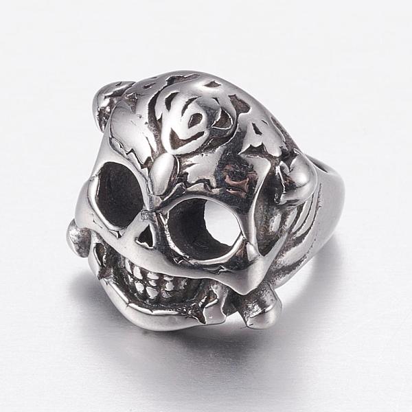 PandaHall 304 Stainless Steel Beads, Skull, Antique Silver, 13x12x12mm, Hole: 8mm 304 Stainless Steel Skull
PandaHall 304 Stainless Steel Beads, Skull, Antique Silver, 13x12x12mm, Hole: 8mm 304 Stainless Steel Skull