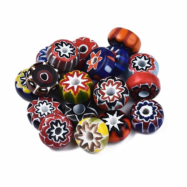 PandaHall Handmade Millefiori Lampwork Beads, Flat Round, Mixed Color, 12~13x5.5~7mm, Hole: 2~3mm Millefiori Lampwork Flat Round Multicolor
PandaHall Handmade Millefiori Lampwork Beads, Flat Round, Mixed Color, 12~13x5.5~7mm, Hole: 2~3mm Millefiori Lampwork Flat Round Multicolor