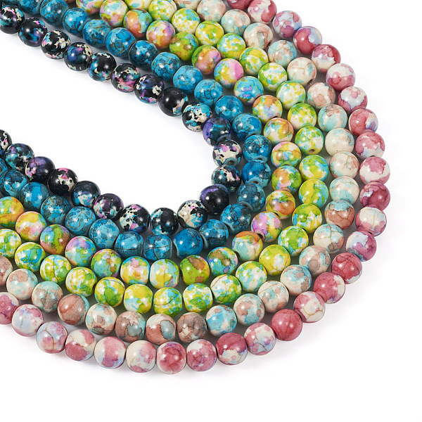 PandaHall 6 Strands 6 Colors Synthetic Turquoise Dyed Beads Strands, Round, Mixed Color, 8x7.5mm, Hole: 1.2mm, about 48~50pcs/strand..., Multicolor
PandaHall 6 Strands 6 Colors Synthetic Turquoise Dyed Beads Strands, Round, Mixed Color, 8x7.5mm, Hole: 1.2mm, about 48~50pcs/strand..., Multicolor