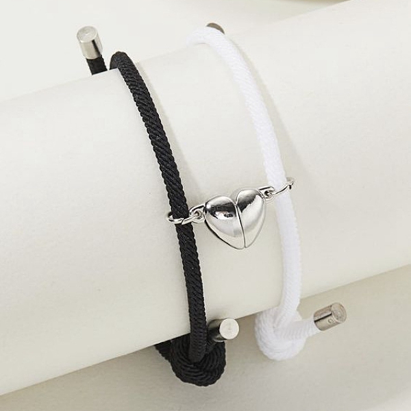 PandaHall 2Pcs Magnetic Alloy Matching Charm Bracelets Set, Adjustable Couple Bracelets for Valentine's Day, Black and White, Heart, 11-3/4..., Multicolor
PandaHall 2Pcs Magnetic Alloy Matching Charm Bracelets Set, Adjustable Couple Bracelets for Valentine's Day, Black and White, Heart, 11-3/4..., Multicolor