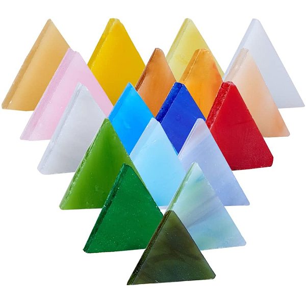 PandaHall Mosaic Glass Cabochons, Triangle, Mixed Color, 15x3mm, about 350~360pcs/box Glass Triangle Multicolor
PandaHall Mosaic Glass Cabochons, Triangle, Mixed Color, 15x3mm, about 350~360pcs/box Glass Triangle Multicolor