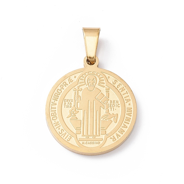 PandaHall Ion Plating(IP) 304 Stainless Steel Pendants, Flat Round with Cssml Ndsmd Cross God Father Religious Christianity, Golden...
PandaHall Ion Plating(IP) 304 Stainless Steel Pendants, Flat Round with Cssml Ndsmd Cross God Father Religious Christianity, Golden...