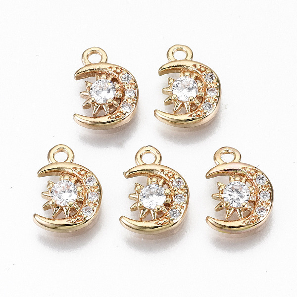 PandaHall Brass Micro Pave Cubic Zirconia Charms, Light Gold, Long-Lasting Plated, Cadmium Free & Lead Free, Moon & Star, Clear...
PandaHall Brass Micro Pave Cubic Zirconia Charms, Light Gold, Long-Lasting Plated, Cadmium Free & Lead Free, Moon & Star, Clear...