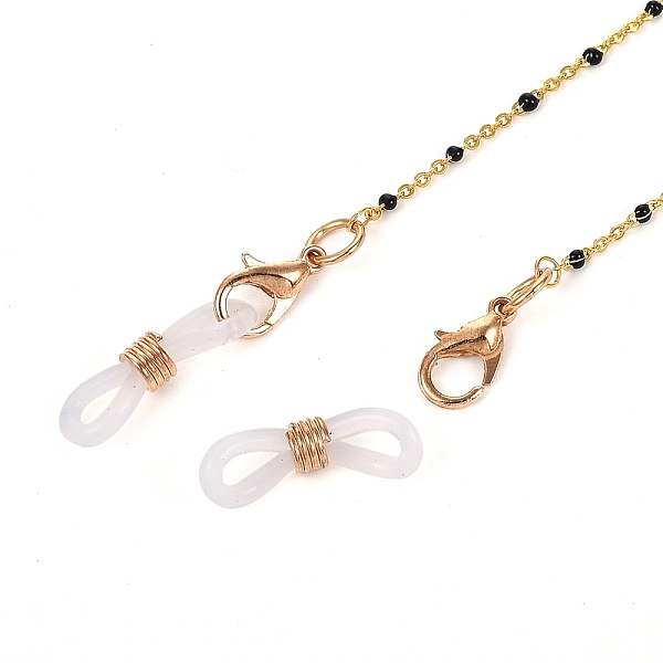 PandaHall Eyeglasses Chains, Neck Strap for Eyeglasses, with Brass Enamel Cable Chains, Alloy Lobster Claw Clasps and Rubber Loop Ends..., Black
PandaHall Eyeglasses Chains, Neck Strap for Eyeglasses, with Brass Enamel Cable Chains, Alloy Lobster Claw Clasps and Rubber Loop Ends..., Black
