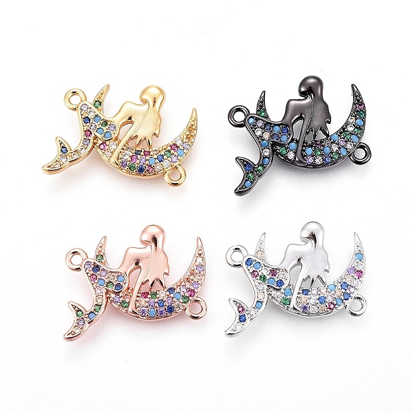 PandaHall Brass Micro Pave Cubic Zirconia Links, Mermaid, Colorful, Mixed Color, 21x21x3mm, Hole: 1.4mm Brass+Cubic Zirconia Fish
PandaHall Brass Micro Pave Cubic Zirconia Links, Mermaid, Colorful, Mixed Color, 21x21x3mm, Hole: 1.4mm Brass+Cubic Zirconia Fish