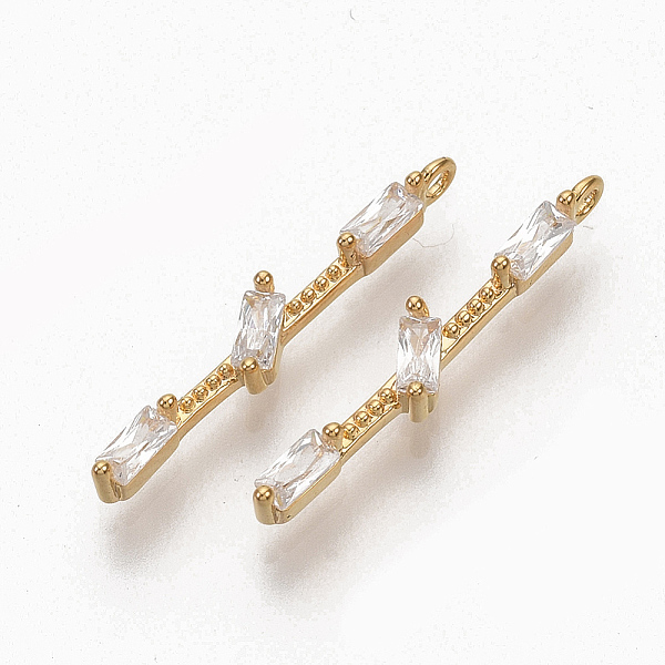 PandaHall Brass Clear Cubic Zirconia Pendants, Nickel Free, Bar, Real 18K Gold Plated, 18x2.5x2.5mm, Hole: 1mm Brass+Cubic Zirconia Others...
PandaHall Brass Clear Cubic Zirconia Pendants, Nickel Free, Bar, Real 18K Gold Plated, 18x2.5x2.5mm, Hole: 1mm Brass+Cubic Zirconia Others...