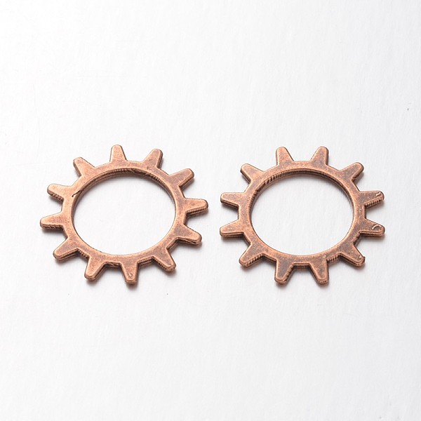 PandaHall Tibetan Style Alloy Steampunk Pendants, Cadmium Free & Nickel Free & Lead Free, Wheel Gear, Red Copper, 20x1mm Alloy Flat Round
PandaHall Tibetan Style Alloy Steampunk Pendants, Cadmium Free & Nickel Free & Lead Free, Wheel Gear, Red Copper, 20x1mm Alloy Flat Round