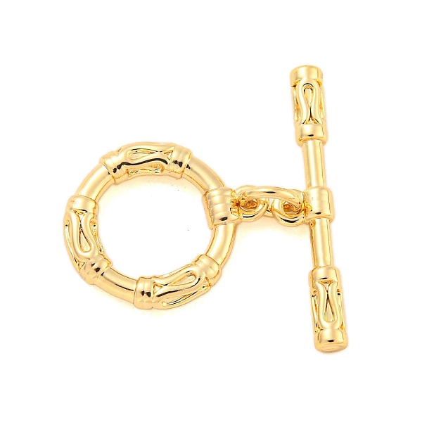 PandaHall Brass Toggle Clasps, Ring, Real 18K Gold Plated, Ring: 15x12.5x2.5mm, Hole: 1mm, Bar: 21.5x4.5x2.5mm, Hole: 1mm Brass Ring
PandaHall Brass Toggle Clasps, Ring, Real 18K Gold Plated, Ring: 15x12.5x2.5mm, Hole: 1mm, Bar: 21.5x4.5x2.5mm, Hole: 1mm Brass Ring