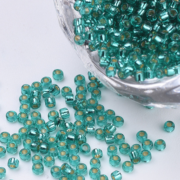 PandaHall Silver Lined Glass Seed Beads, Round, Medium Sea Green, 1.5~2x1mm, Hole: 0.6mm, about 120000pcs/bag, about 450g/bag Glass Green
PandaHall Silver Lined Glass Seed Beads, Round, Medium Sea Green, 1.5~2x1mm, Hole: 0.6mm, about 120000pcs/bag, about 450g/bag Glass Green