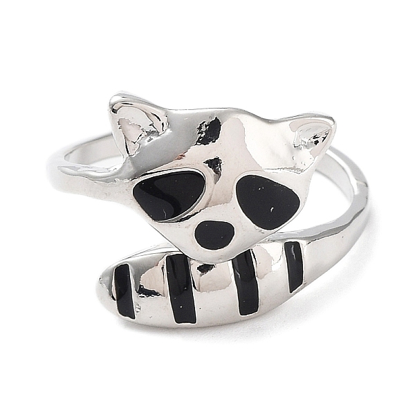 PandaHall Enamel Raccoon Open Cuff Ring, Silver Alloy Jewelry for Women, Black, US Size 8(18.1mm) Alloy Black
PandaHall Enamel Raccoon Open Cuff Ring, Silver Alloy Jewelry for Women, Black, US Size 8(18.1mm) Alloy Black