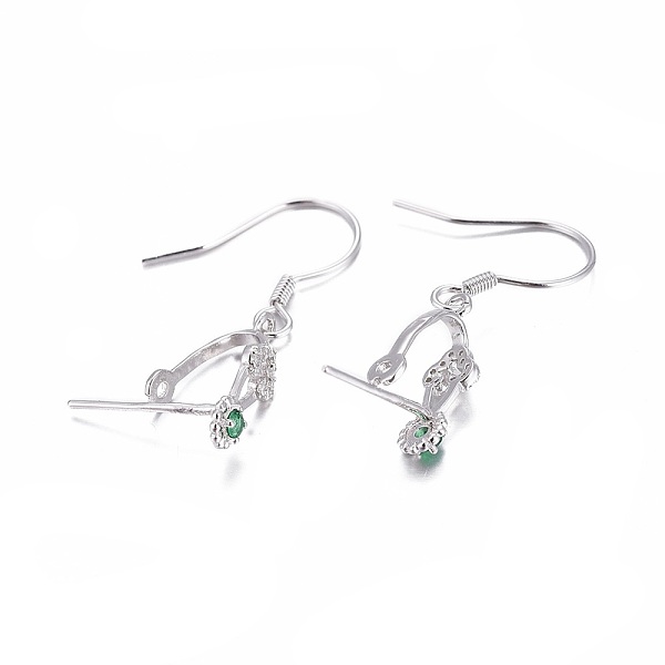 PandaHall Rhodium Plated 925 Sterling Silver Earring Findings, with Micro Pave Cubic Zirconia, Bar Links and Ice Pick Pinch Bail, Platinum..., Green
PandaHall Rhodium Plated 925 Sterling Silver Earring Findings, with Micro Pave Cubic Zirconia, Bar Links and Ice Pick Pinch Bail, Platinum..., Green