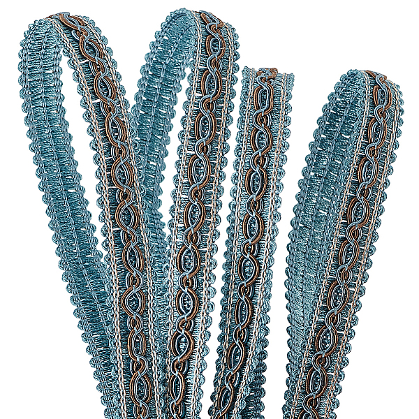 PandaHall Polyester Braid Trimming, for Curtain Decoration Boho Costume, Light Blue, 16x2mm, about 15m/Card Polyester
PandaHall Polyester Braid Trimming, for Curtain Decoration Boho Costume, Light Blue, 16x2mm, about 15m/Card Polyester