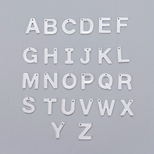 PandaHall 201 Stainless Steel Charms, Alphabet, Letter A~Z, Silver Color Plated, Letter A~Z, 11x5.5~12x0.6~0.7mm, Hole: 1mm, 26pcs/set 201...
PandaHall 201 Stainless Steel Charms, Alphabet, Letter A~Z, Silver Color Plated, Letter A~Z, 11x5.5~12x0.6~0.7mm, Hole: 1mm, 26pcs/set 201...