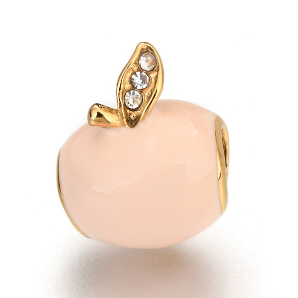 PandaHall Ion Plating(IP) 304 Stainless Steel European Beads, with Enamel and Rhinestone, Large Hole Beads, Apple, Golden, Pink...
PandaHall Ion Plating(IP) 304 Stainless Steel European Beads, with Enamel and Rhinestone, Large Hole Beads, Apple, Golden, Pink...