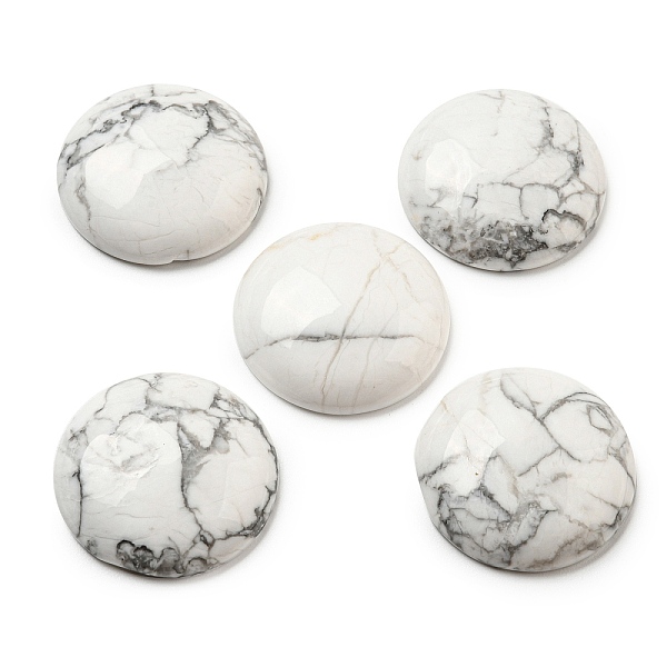PandaHall Natural Howlite Cabochons, Flat Round, 30x7~8.5mm Howlite Flat Round
PandaHall Natural Howlite Cabochons, Flat Round, 30x7~8.5mm Howlite Flat Round