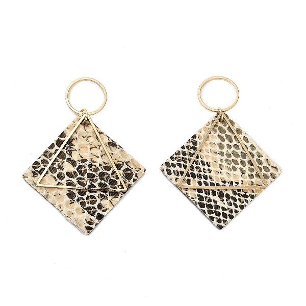 PandaHall Brass with PU Leather Pendants, Rhombus, Blanched Almond, 63mm, Hole: 13.5mm Brass Rhombus
PandaHall Brass with PU Leather Pendants, Rhombus, Blanched Almond, 63mm, Hole: 13.5mm Brass Rhombus