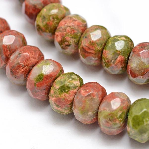 PandaHall Faceted Natural Unakite Rondelle Beads Strands, 8x5mm, Hole: 1mm, about 71pcs/strand, 14 inch Unakite Rondelle
PandaHall Faceted Natural Unakite Rondelle Beads Strands, 8x5mm, Hole: 1mm, about 71pcs/strand, 14 inch Unakite Rondelle