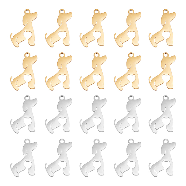 PandaHall Unicraftale 20Pcs 2 Colors 201 Stainless Steel Pendants, Silhouette Charms, Dog, Golden & Stainless Steel Color, 18x17x1mm, Hole...
PandaHall Unicraftale 20Pcs 2 Colors 201 Stainless Steel Pendants, Silhouette Charms, Dog, Golden & Stainless Steel Color, 18x17x1mm, Hole...
