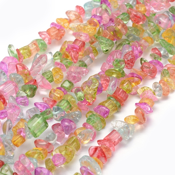 PandaHall Crackle Glass Beads Strands, Chip, Colorful, 5~8mm, Hole: 1mm, about 33 inch(84cm) Glass Chip
PandaHall Crackle Glass Beads Strands, Chip, Colorful, 5~8mm, Hole: 1mm, about 33 inch(84cm) Glass Chip
