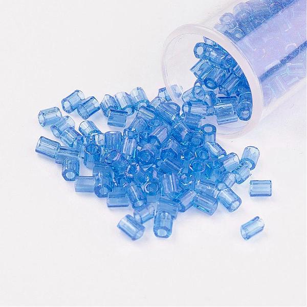 PandaHall 11/0 Two Cut Round Hole Glass Seed Beads, Hexagon, Transparent Colours, Deep Sky Blue, 2x2mm, Hole: 0.5mm, about 41000pcs/pound...
PandaHall 11/0 Two Cut Round Hole Glass Seed Beads, Hexagon, Transparent Colours, Deep Sky Blue, 2x2mm, Hole: 0.5mm, about 41000pcs/pound...