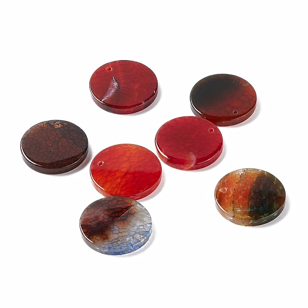 PandaHall Natural Crackle Agate Pendants, Dyed & Heated, Flat Round, 28.5~31x3.5~5.5mm, Hole: 1.4~2.5mm Crackle Agate Flat Round
PandaHall Natural Crackle Agate Pendants, Dyed & Heated, Flat Round, 28.5~31x3.5~5.5mm, Hole: 1.4~2.5mm Crackle Agate Flat Round