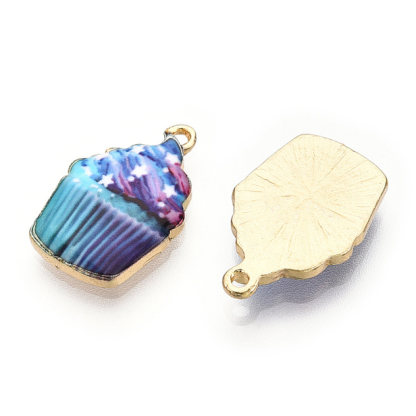 PandaHall Printed Alloy Pendants, Light Glod, Food Shape, Cupcake Charms, Light Sky Blue, 20x13x2.5mm, Hole: 1.4mm Alloy Food
PandaHall Printed Alloy Pendants, Light Glod, Food Shape, Cupcake Charms, Light Sky Blue, 20x13x2.5mm, Hole: 1.4mm Alloy Food
