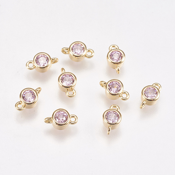 PandaHall Brass Cubic Zirconia Links, Flat Round, Real 18K Gold Plated, Lavender Blush, 7x3.9x2.5mm, Hole: 0.5mm Brass+Cubic Zirconia Flat...
PandaHall Brass Cubic Zirconia Links, Flat Round, Real 18K Gold Plated, Lavender Blush, 7x3.9x2.5mm, Hole: 0.5mm Brass+Cubic Zirconia Flat...