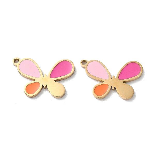 PandaHall Ion Plating(IP) 304 Stainless Steel Pendants, with Enamel, Butterfly Charm, Golden, 11x17x1.5mm, Hole: 1.2mm Stainless...
PandaHall Ion Plating(IP) 304 Stainless Steel Pendants, with Enamel, Butterfly Charm, Golden, 11x17x1.5mm, Hole: 1.2mm Stainless...