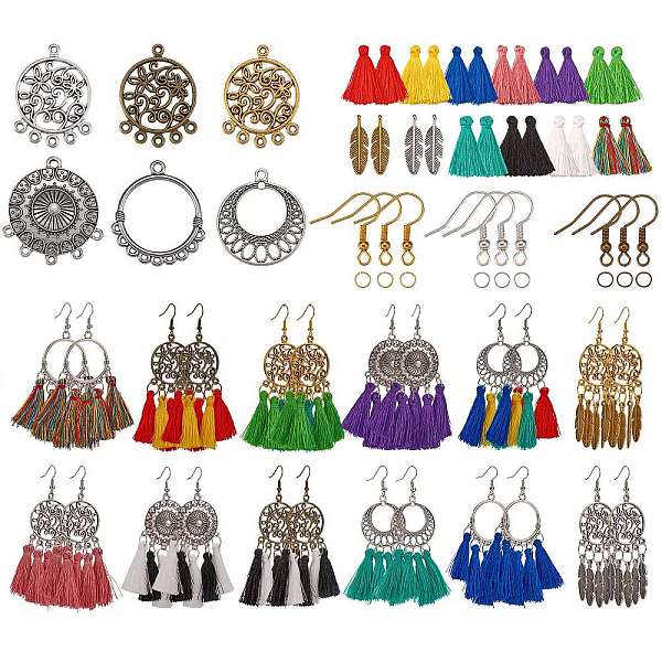 PandaHall DIY Tassel Drop Earring Making Kit, Including Alloy Links & Pendants, Polyester Tassel Pendants, Iron Earring Hooks & Jump Rings..., Multicolor
PandaHall DIY Tassel Drop Earring Making Kit, Including Alloy Links & Pendants, Polyester Tassel Pendants, Iron Earring Hooks & Jump Rings..., Multicolor