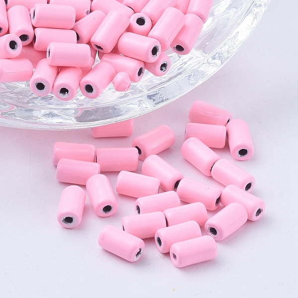 PandaHall Spray Painted Alloy Beads, Tube, Pearl Pink, 6x3mm, Hole: 1.2mm Alloy Column Pink
PandaHall Spray Painted Alloy Beads, Tube, Pearl Pink, 6x3mm, Hole: 1.2mm Alloy Column Pink