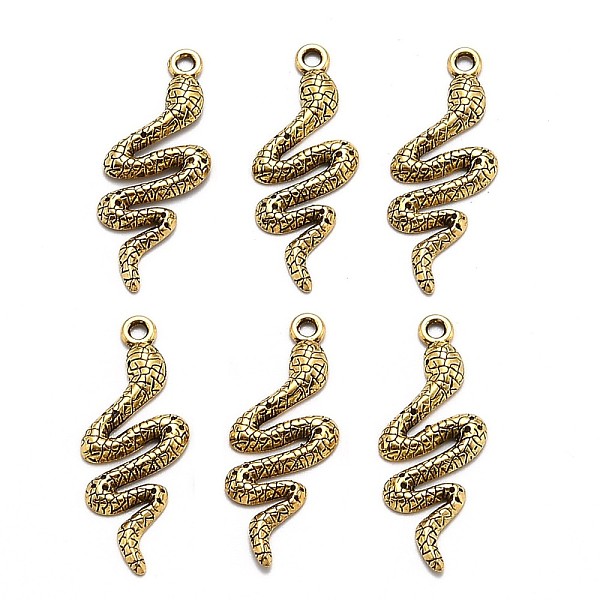 PandaHall Tibetan Style Alloy Pendants, Snake, Cadmium Free & Nickel Free & Lead Free, Antique Golden, 39x15x2.5mm, Hole: 2mm, about...
PandaHall Tibetan Style Alloy Pendants, Snake, Cadmium Free & Nickel Free & Lead Free, Antique Golden, 39x15x2.5mm, Hole: 2mm, about...