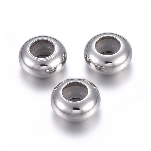 PandaHall 201 Stainless Steel Beads, with Rubber Inside, Slider Beads, Stopper Beads, Rondelle, Stainless Steel Color, 8x4mm, Hole: 3.5mm...
PandaHall 201 Stainless Steel Beads, with Rubber Inside, Slider Beads, Stopper Beads, Rondelle, Stainless Steel Color, 8x4mm, Hole: 3.5mm...