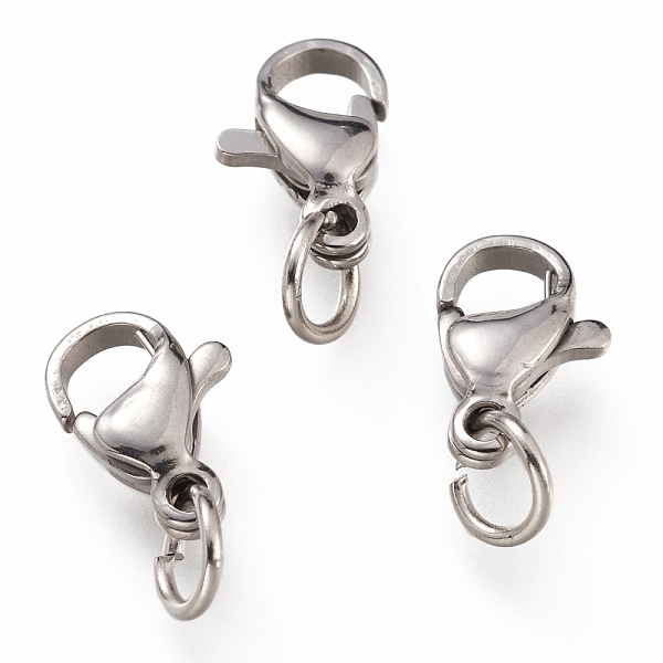 PandaHall 304 Stainless Steel Lobster Claw Clasps, With Jump Ring, Stainless Steel Color, 10x7x3mm, Hole: 3.2mm, Jump Ring: 5x0.6mm 304...
PandaHall 304 Stainless Steel Lobster Claw Clasps, With Jump Ring, Stainless Steel Color, 10x7x3mm, Hole: 3.2mm, Jump Ring: 5x0.6mm 304...