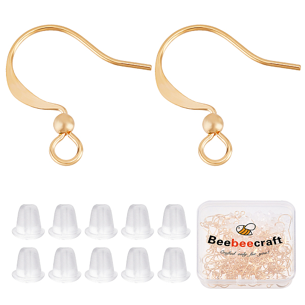 PandaHall Beebeecraft 120Pcs/Box 18K Gold Plated Earring Hooks Ear Wires Fish Hooks with Ball and 120Pcs Rubber Earring Backs Stopper for...
PandaHall Beebeecraft 120Pcs/Box 18K Gold Plated Earring Hooks Ear Wires Fish Hooks with Ball and 120Pcs Rubber Earring Backs Stopper for...